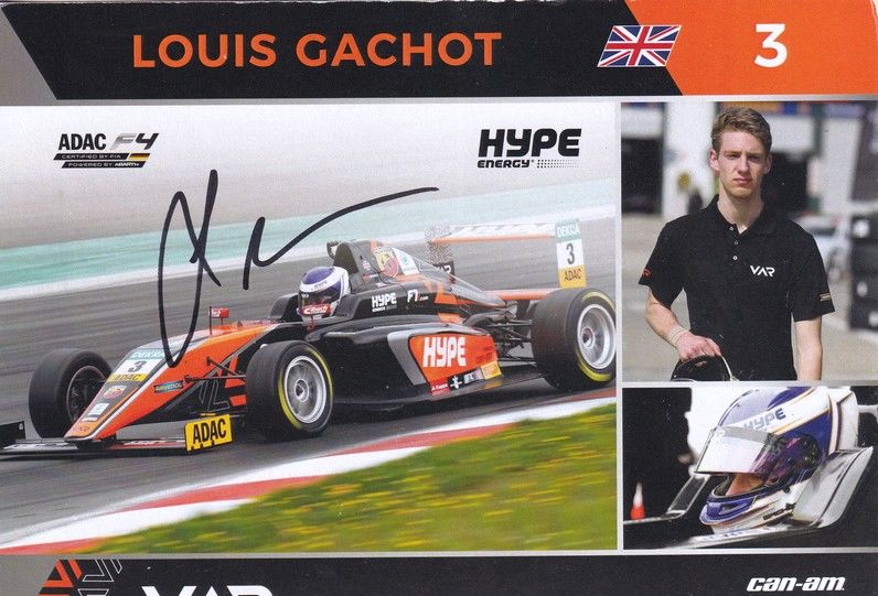 Autogramm Formel 4 | Louis GACHOT | 2017 (Collage Color XL) VAR