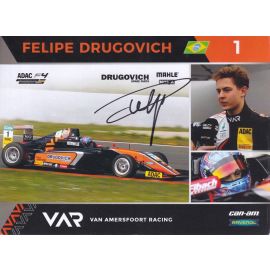 Autogramm Formel 4 | Felipe DRUGOVICH | 2017 (Collage Color XL) VAR