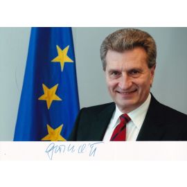 Autogramm Politik | CDU | Günther OETTINGER | 2010er Foto (Portrait Color XM) EU
