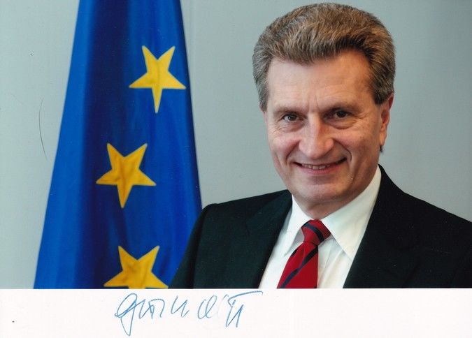 Autogramm Politik | CDU | Günther OETTINGER | 2010er Foto (Portrait Color XM) EU