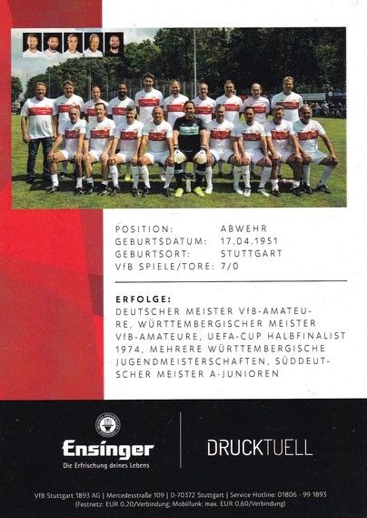 Autogramm Fussball | VfB Stuttgart | 2019 TM | Roland MALL