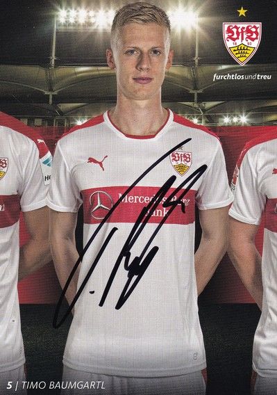 Autogramm Fussball | VfB Stuttgart | 2016 | Timo BAUMGARTL