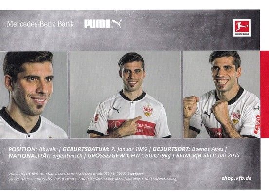Autogramm Fussball | VfB Stuttgart | 2017 | Emiliano INSUA