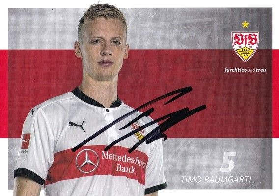 Autogramm Fussball | VfB Stuttgart | 2017 | Timo BAUMGARTL 