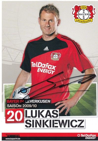 Autogramm Fussball | Bayer Leverkusen | 2009 | Lukas SINKIEWICZ