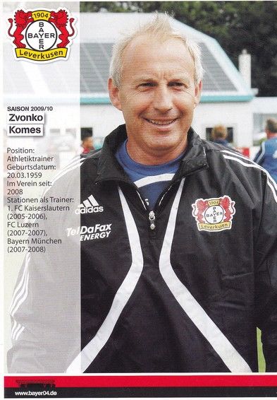 Autogramm Fussball | Bayer Leverkusen | 2009 | Zvonko KOMES
