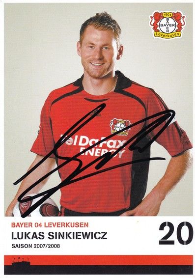 Autogramm Fussball | Bayer Leverkusen | 2007 | Lukas SINKIEWICZ 