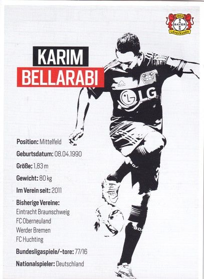 Autogramm Fussball | Bayer Leverkusen | 2015 | Karim BELLARABI