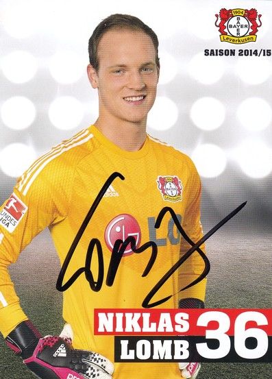 Autogramm Fussball | Bayer Leverkusen | 2014 | Niklas LOMB 