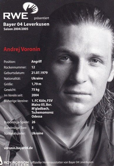 Autogramm Fussball | Bayer Leverkusen | 2004 | Andrej VORONIN