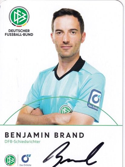 Autogramm Fussball | Schiedsrichter | 2021 Örtliche | Benjamin BRAND