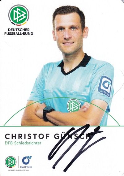 Autogramm Fussball | Schiedsrichter | 2021 Örtliche | Christof GÜNSCH