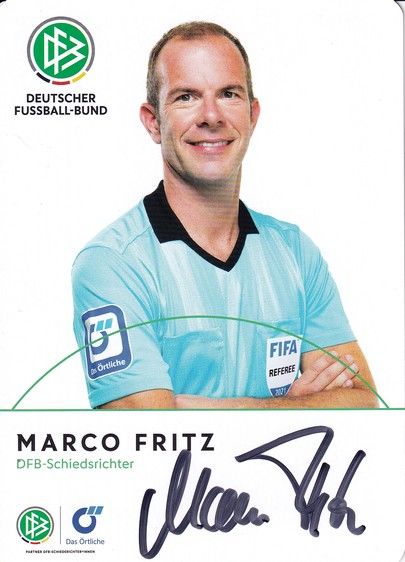 Autogramm Fussball | Schiedsrichter | 2021 Örtliche | Marco FRITZ