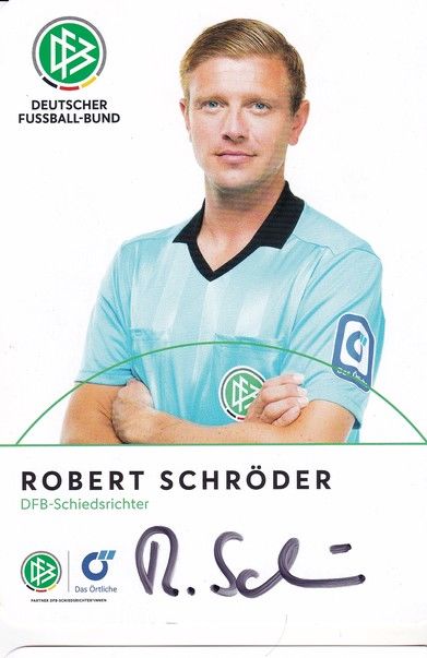 Autogramm Fussball | Schiedsrichter | 2021 Örtliche | Robert SCHRÖDER