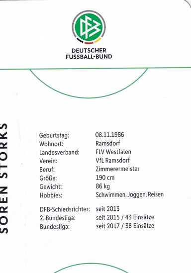 Autogramm Fussball | Schiedsrichter | 2021 Örtliche | Sören STORKS