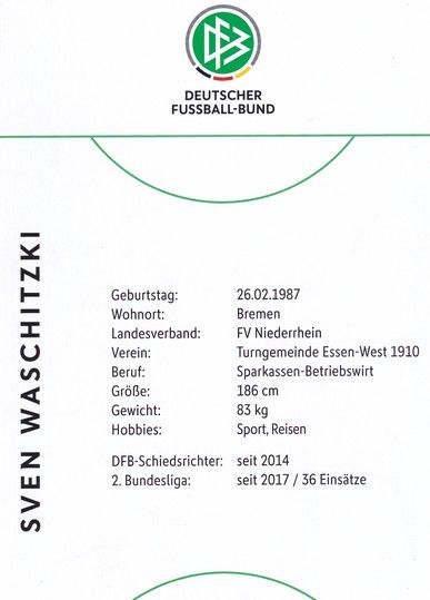 Autogramm Fussball | Schiedsrichter | 2021 Örtliche | Sven WASCHITZKI