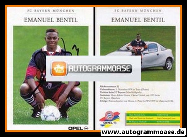 Autogramm Fussball | FC Bayern München | 1997 | Emanuel BENTIL