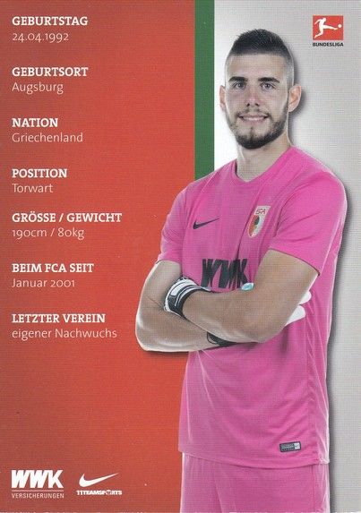 Autogramm Fussball | FC Augsburg | 2017 | Ioannis GELIOS