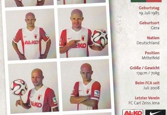 Autogramm Fussball | FC Augsburg | 2014 | Tobias WERNER 