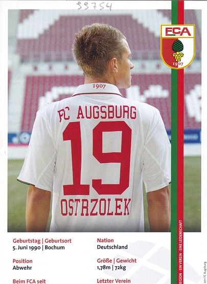 Autogramm Fussball | FC Augsburg | 2011 | Matthias OSTRZOLEK