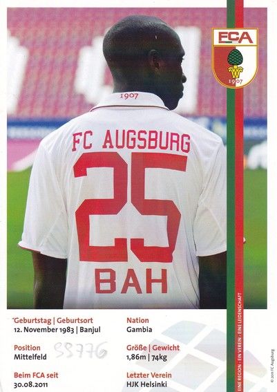 Autogramm Fussball | FC Augsburg | 2011 | Dawda BAH