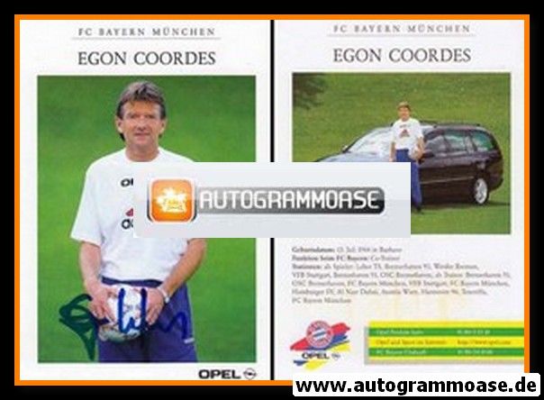 Autogramm Fussball | FC Bayern München | 1997 | Egon COORDES