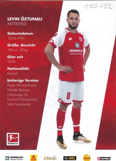 Autogramm Fussball | FSV Mainz 05 | 2017 | Levin ÖZTUNALI