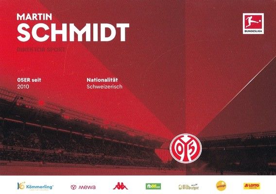 Autogramm Fussball | FSV Mainz 05 | 2022 | Martin SCHMIDT
