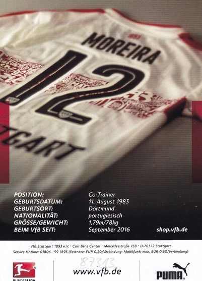 Autogramm Fussball | VfB Stuttgart | 2016 | Miguel MOREIRA