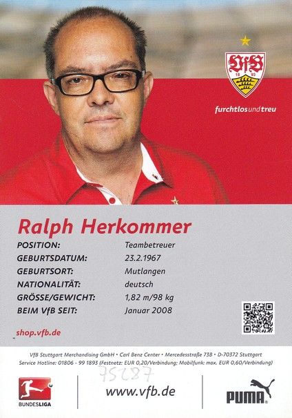 Autogramm Fussball | VfB Stuttgart | 2014 | Ralph HERKOMMER