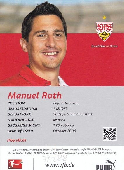 Autogramm Fussball | VfB Stuttgart | 2014 | Manuel ROTH