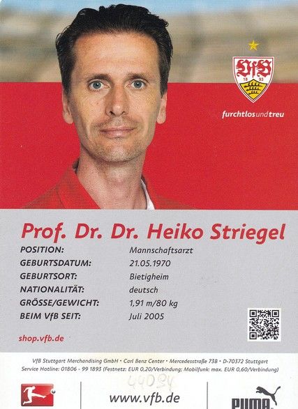 Autogramm Fussball | VfB Stuttgart | 2014 | Heiko STRIEGEL