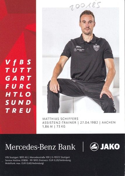 Autogramm Fussball | VfB Stuttgart | 2019 | Matthias SCHIFFERS 