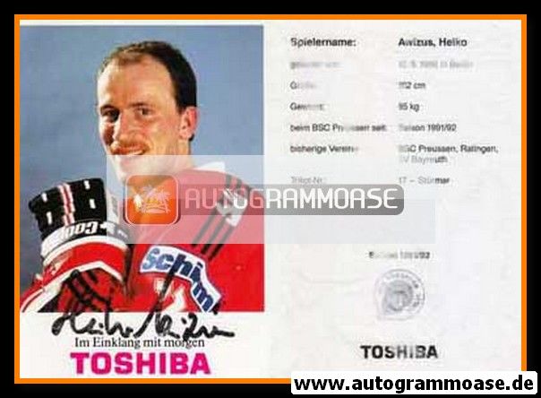 Autogramm Eishockey | BSC Preussen Berlin | 1991 | Heiko AWIZUS