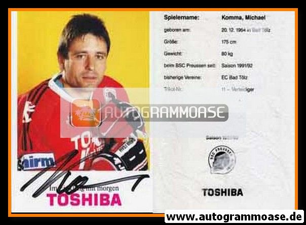 Autogramm Eishockey | BSC Preussen Berlin | 1991 | Michael KOMMA