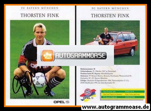 Autogramm Fussball | FC Bayern M&uuml;nchen | 1997 | Thorsten FINK