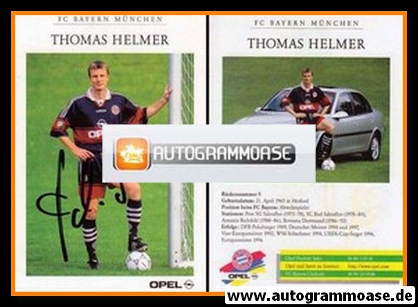 Autogramm Fussball | FC Bayern München | 1997 | Thomas HELMER