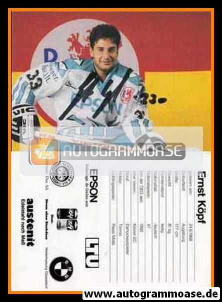 Autogramm Eishockey | Düsseldorfer EG | 1992 | Ernst KÖPF