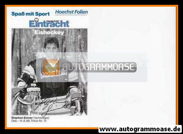 Autogramm Eishockey | Eintracht Frankfurt | 1988 | Stephan SINNER