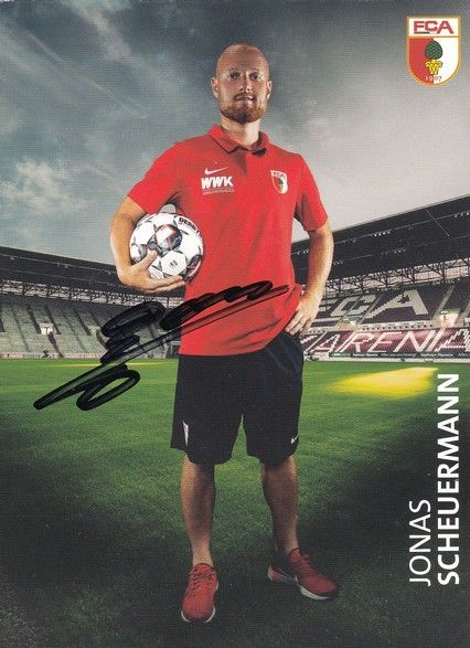Autogramm Fussball | FC Augsburg | 2018 | Jonas SCHEUERMANN