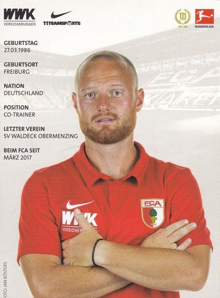 Autogramm Fussball | FC Augsburg | 2018 | Jonas SCHEUERMANN