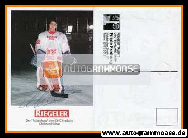 Autogramm Eishockey | EHC Freiburg | 1991-1 | Christian HELBER