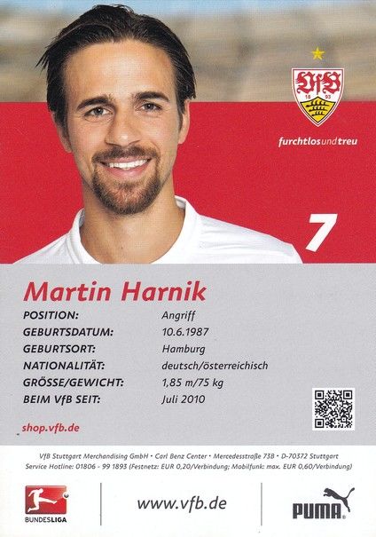 Autogramm Fussball | VfB Stuttgart | 2014 | Martin HARNIK