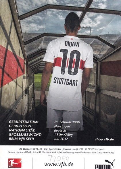 Autogramm Fussball | VfB Stuttgart | 2015 | Daniel DIDAVI