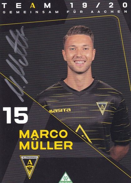 Autogramm Fussball | Alemannia Aachen | 2019 | Marco MÜLLER