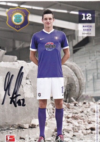 Autogramm Fussball | FC Erzgebirge Aue | 2016 | Marcin SIEBER