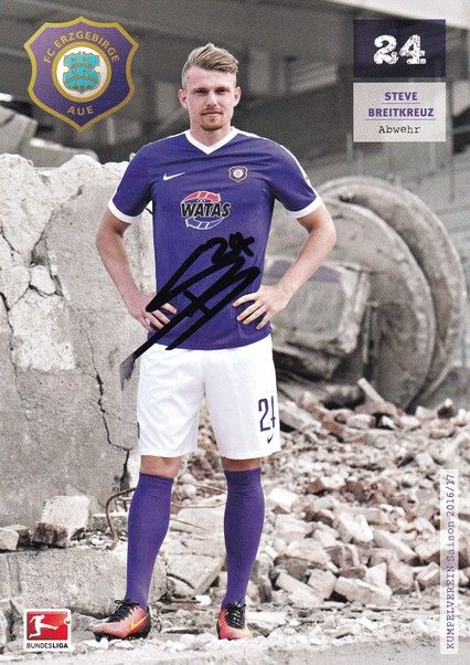 Autogramm Fussball | FC Erzgebirge Aue | 2016 | Steve BREITKREUZ