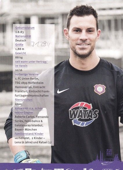 Autogramm Fussball | FC Erzgebirge Aue | 2016 | Daniel HAAS