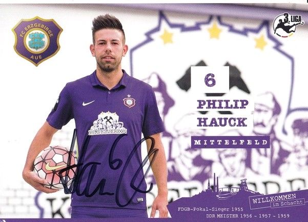 Autogramm Fussball | FC Erzgebirge Aue | 2015 | Philip HAUCK
