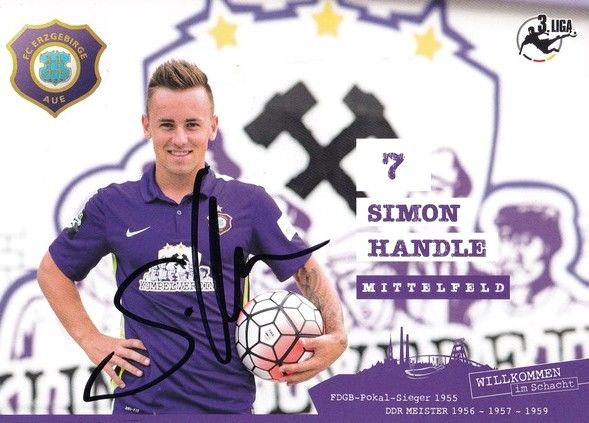 Autogramm Fussball | FC Erzgebirge Aue | 2015 | Simon HANDLE